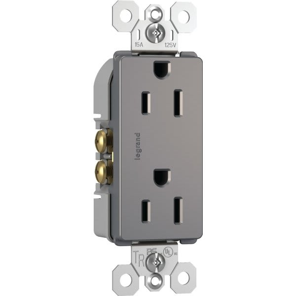 Legrand Radiant 15 Amp Duplex Standard Outlet (Nickel)