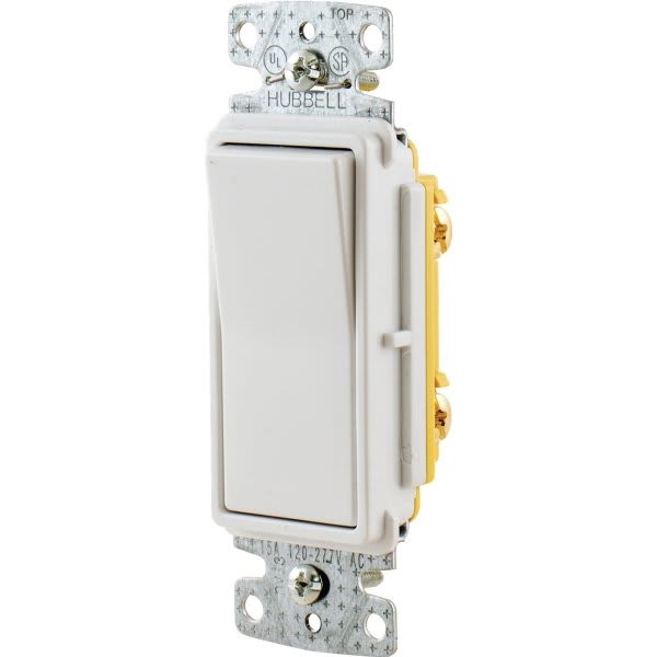 Hubbell-Pro 15 Amp 120/277 Vac 2-Position Decorator Switch (10-Pack)