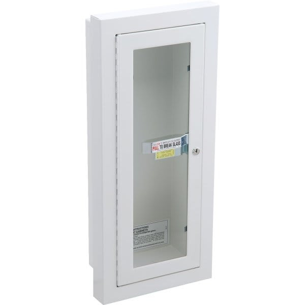 Potter-Roemer Alta Steel Semi-Recessed Fire Extinguisher Cabinet, White