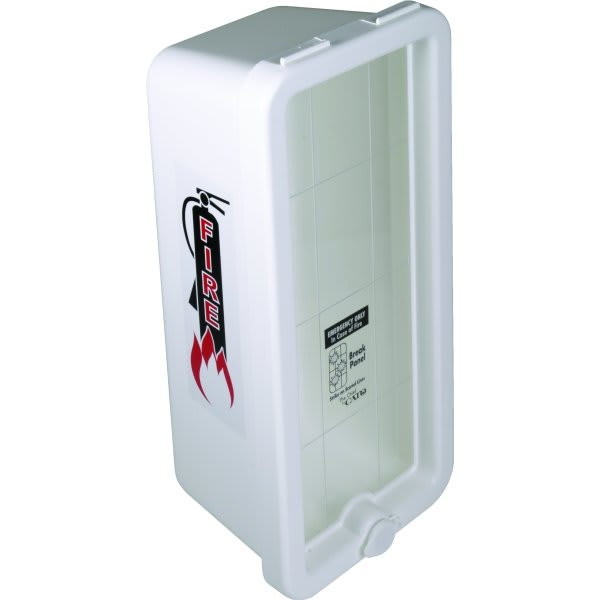 Cato 5 Lb Surface-Mount Fire Extinguisher Cabinet (White)