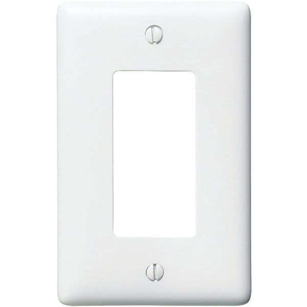 Hubbell 1-Gang Medium Size Decorator Wall Plate - White