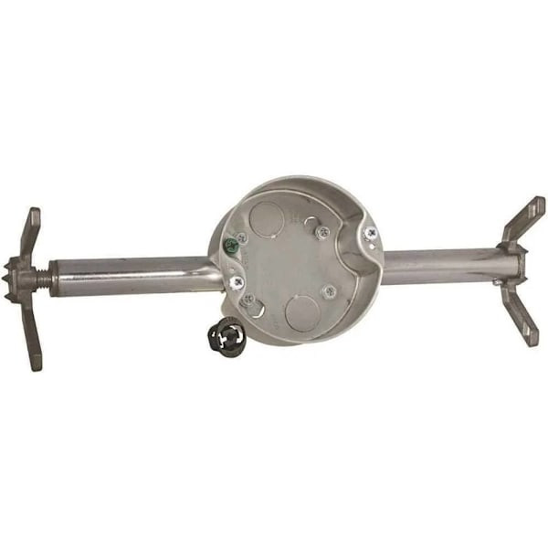 Raco Retro-Brace With 4 In Round Ceiling Rated Pan 1-1/2 In D With 1/2 In Ko'S