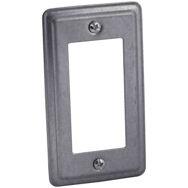 Raco 1-Gang Handy Box Cover For Gfci, 4" H X 2" W, Steel Metallic