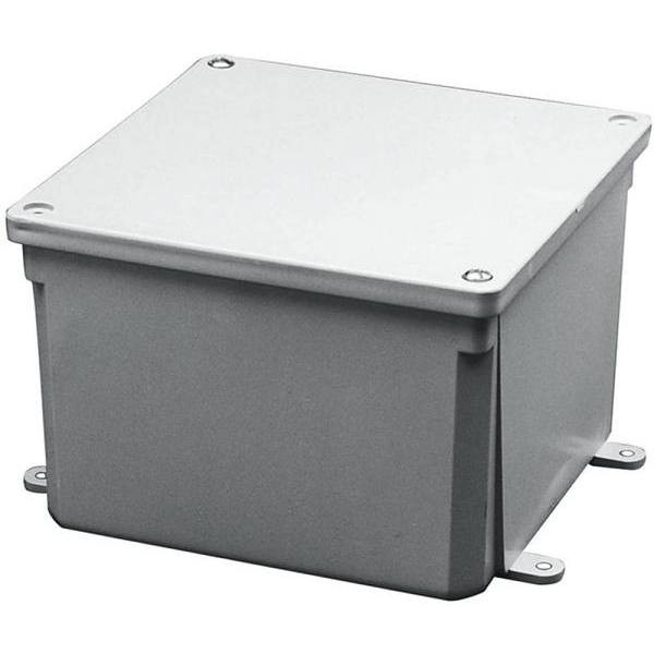 Carlon 6 In. X 6 In. X 4 In. Gray PVC Junction Box