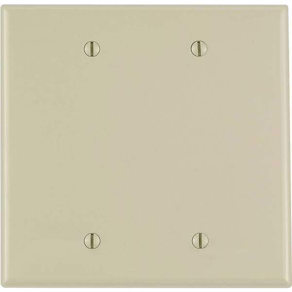 Leviton 2-Gang Midway Blank Nylon Wall Plate (Ivory)