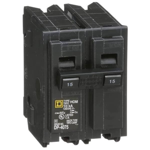 Square D Homeline 15 Amp 2-Pole Circuit Breaker