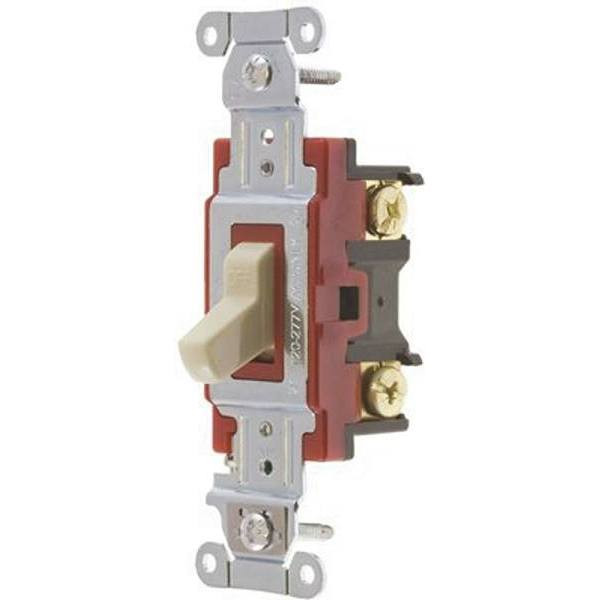 Hubbell Wiring PRO Series 20a 3-Way Hubbell Toggle Switch (Ivory)