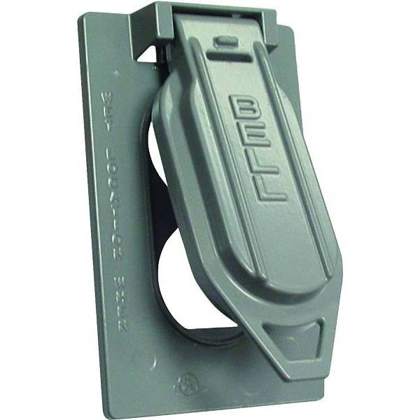 Bell Duplex Weatherproof Cover, 1-Gang, Gray
