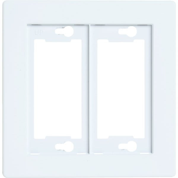 Taymac Allure 2-Gang Plastic Wall Plate (3-Pack) (White)