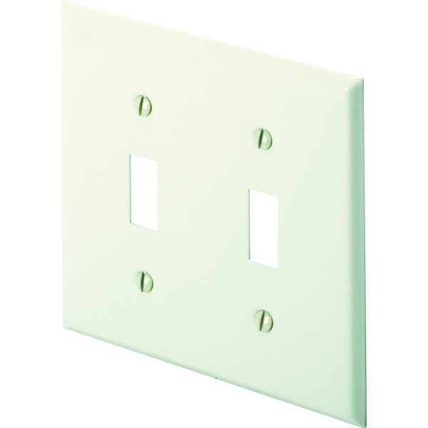 Titan3 2-Gang 2-Toggle Standard Metal Wall Plate (10-Pack) (White)