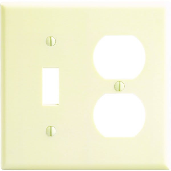 Hubbell Standard 2-Gang Toggle Switch/Receptacle Wall Plate (25-Pack) (Ivory)