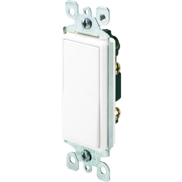 Hubbell-Pro Illuminated 15 Amp 120 Vac 2-Position Rocker Switch (White)