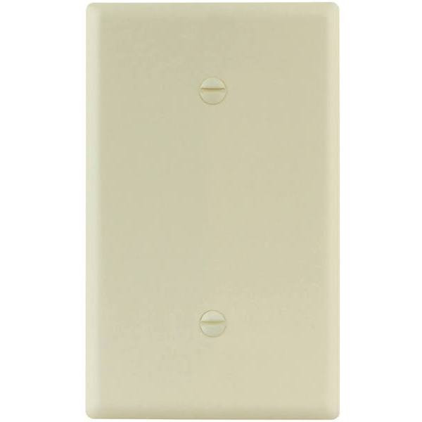 Titan3 Smooth 1-Gang Blank Standard Metal Wall Plate, Ivory