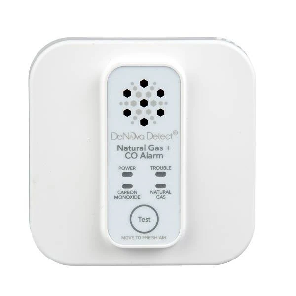 Denova Detect 10-Year Battery-Powered Natural Gas/Carbon Monoxide Combo Alarm With Voice Alert
