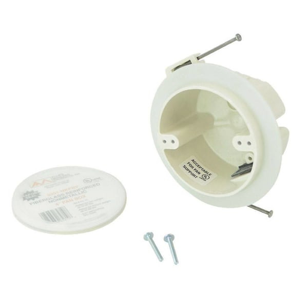 Allied Moulded New Work Ceiling Fan Rated Vapor Seal, 4" Diameter, 22.5 Cu. In.