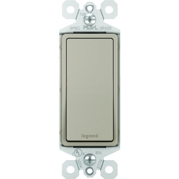 Legrand 15 Amp 3-Way Rocker Light Switch (Nickel)