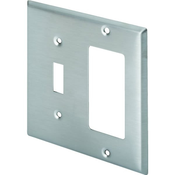 Titan3 Standard 2-Gang Toggle/Decorator Stainless Steel Wall Plate