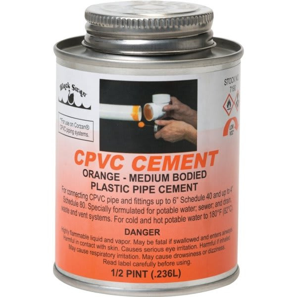 Black Swan Pipe Cement Cpvc Medium-Body Orange