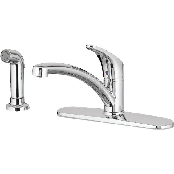American Standard Colony Pro Faucet With Side Spray & Deck Plate - Chrome