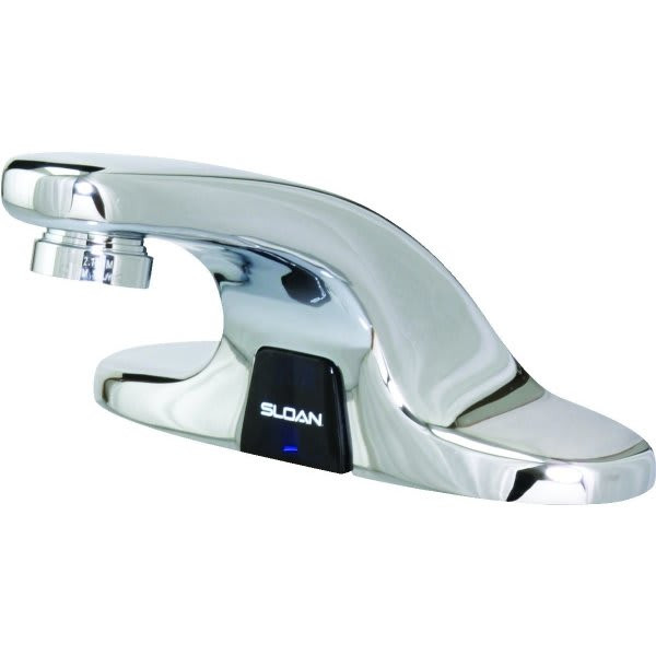 Sloan Optima Battery-Powered, Sensor-Operated Lavatory Faucet, 0.5 Gpm, Polished Chrome