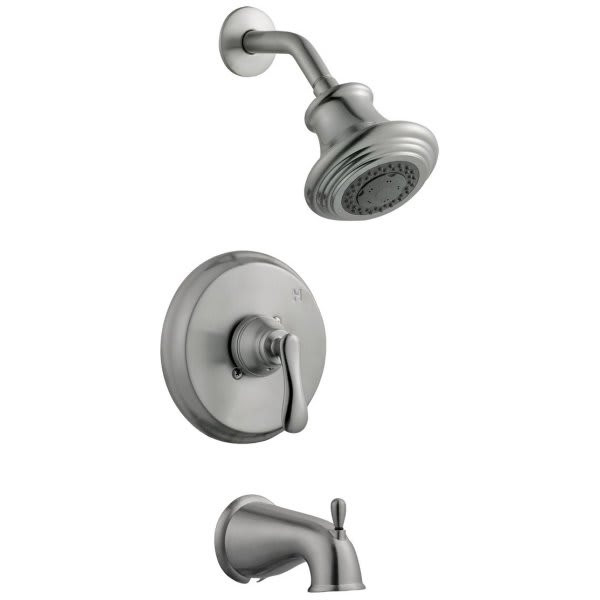 Design House Bath/Shower Trim, 2.1 GPM Shower, Satin Nickel