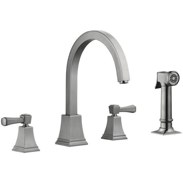 Design House Torino Kitchen Faucet With Sprayer, Satin Nickel Finish