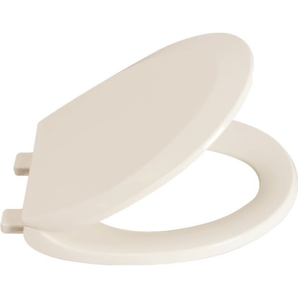 Seasons Plastic Round Closed-Front Slow Close Quick-Release Toilet Seat In Bone
