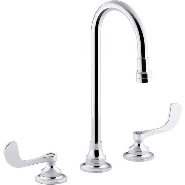 Kohler Triton Bowe 0.5 Gpm Widespread Gooseneck Bathroom Faucet W/ Wristblade Lever