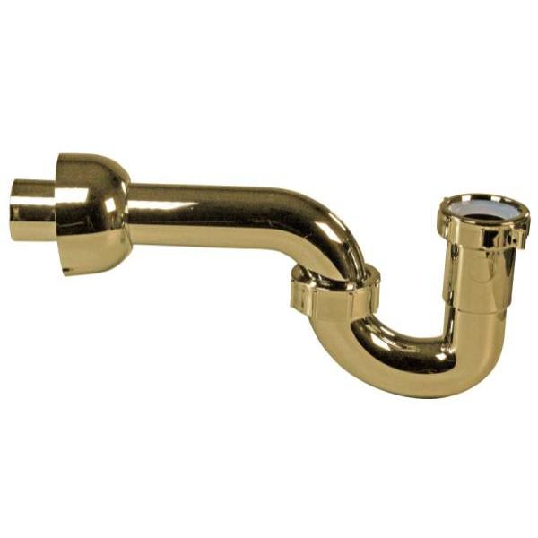 Westbrass Decorative Styrene P-Trap 1-1/2 X 1-1/2 Or 1-1/4 In, Polished Brass
