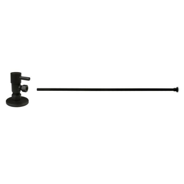 Westbrass D105qrt-12 Brass Toilet Kit 1/4-Turn Round Angle Oil Rubbed Bronze