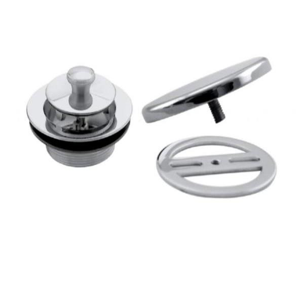 Westbrass Twist And Close Universal Tub Trim, Polished Chrome
