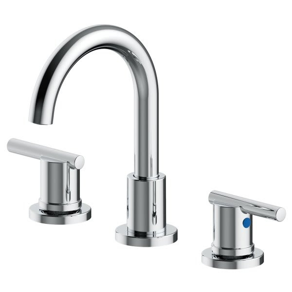 Seasons Westwind Two-Handle Widespread High-Arc Bathroom Faucet With Quick Install Pop-Up In Chrome