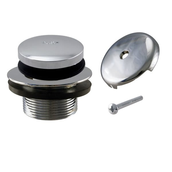 Westbrass Tip-Toe Drain Kit One-Hole Faceplate, Polished Chrome
