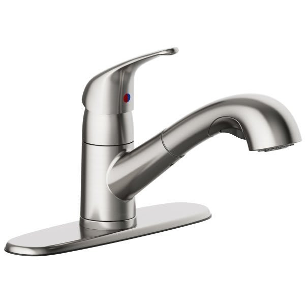 Seasons Raleigh Single-Handle Pull Out Kitchen Faucet, Stainless Steel