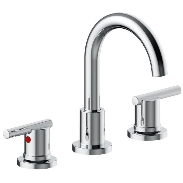 Seasons Westwind 1.2 GPM 2-Handle Quick Install Widespread High-Arc Bathroom Faucet With Pop Up Drain, Chrome