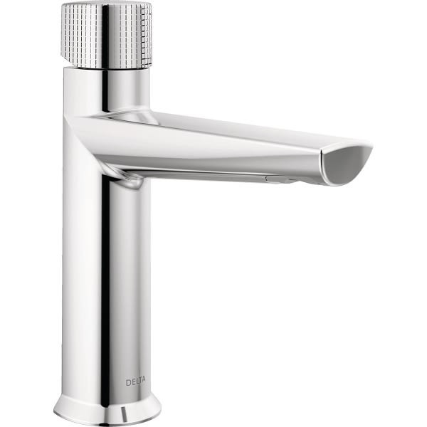 Delta Galeon Single Handle Bathroom Faucet Knurled Handle In Lumicoat Chrome