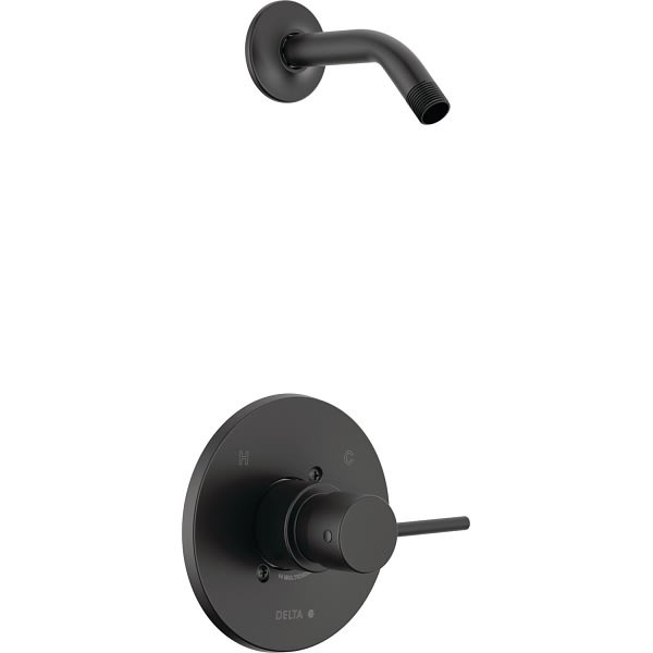 Delta Modern Round 14 Series Shower Trimless Showerhead In Matte Black