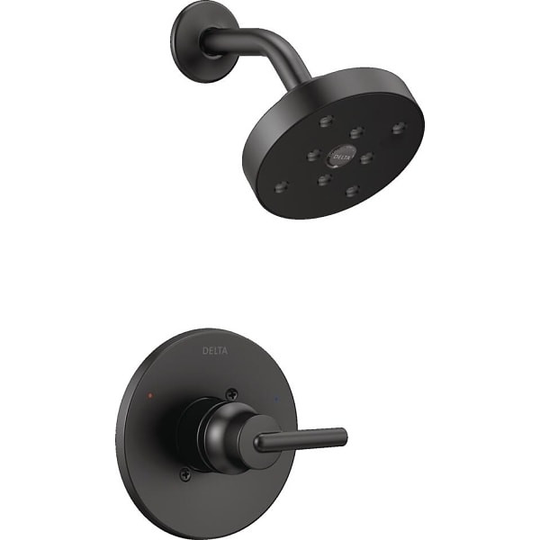 Delta Trinsic Monitor 14 Series H2okinetic Shower Trim In Matte Black