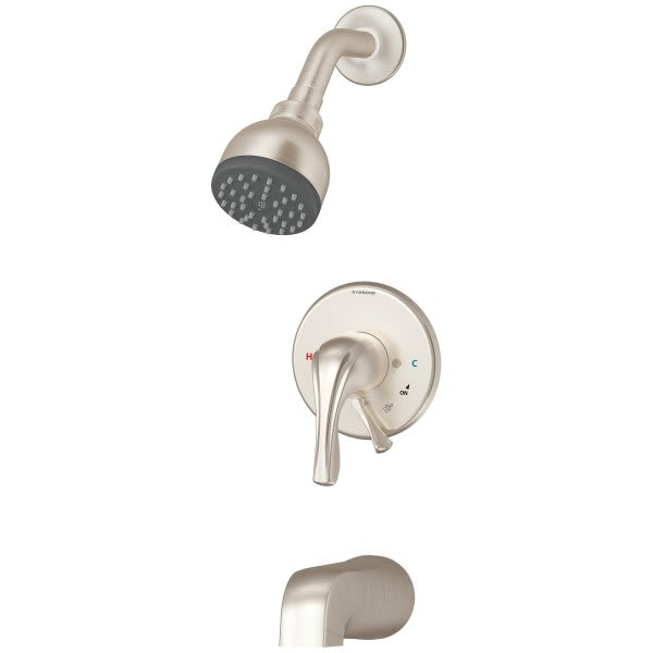 Symmons Origins Tub/Shower System W/ Secondary Integral Diverter, 2.5 Gpm, Satin Nickel