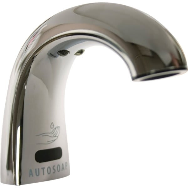 Rubbermaid Commercial One-Shot Low-Profile Touch-Free Liquid Chrome Hand Soap Dispenser (4-Pack)