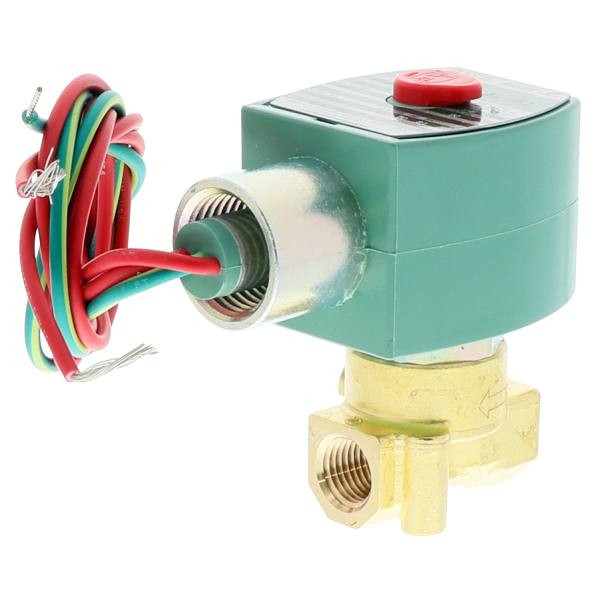 Asco 2 Way Closed 1/4" Npt 120vac .35 Cv 0-185psi Air 0-180psi Water