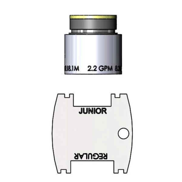 T & S Aerator, Vandal Resistant, 2.2 Gpm, 13/16"-27 Male Threads