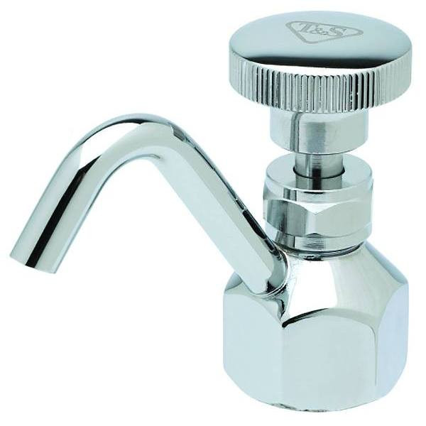 T & S Dipperwell Faucet, 7.08 Gpm, Polished Chrome