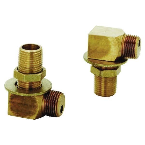 T & S 1/2" Npt Nipple, Lock Nut & Washer, Short Elbow 1/2" Npt Female X Male Kit