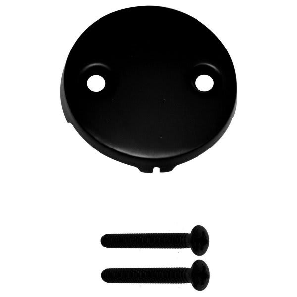 Westbrass Universal 2-Hole Overflow Faceplate Matte Black