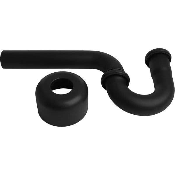 Westbrass 1-1/4 " X 1-1/4 " Brass P-Trap With High Box Flange Matte Black