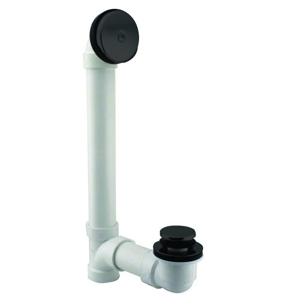 Westbrass 1-1/2 " Tip Toe Sch 40 Pvc Bath Waste 1-Hole Elbow Matte Black