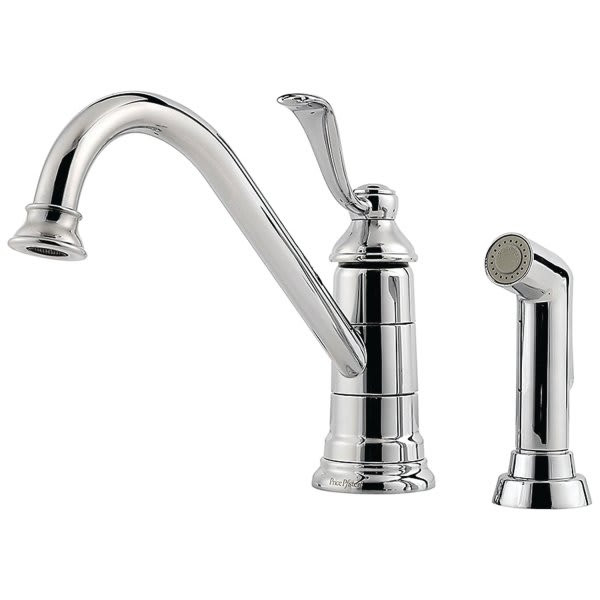 Pfister Portland 1-Handle Kitchen Faucet With Side Spray, Polished Chrome
