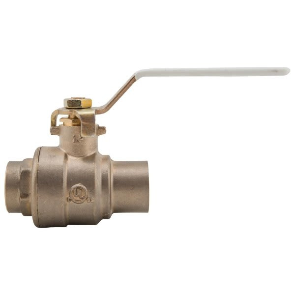 Watts 3/4" Lead Free 2-Piece Full Port Ball Valve - Solder Connections