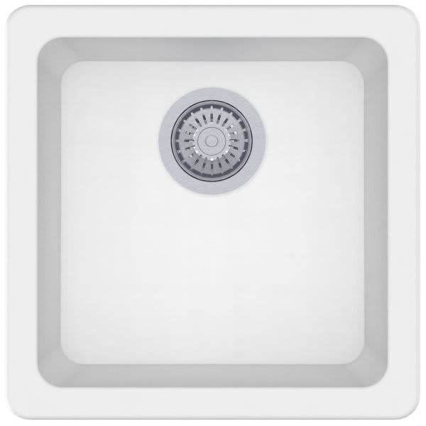 Winpro 17" Dual Mount Granite Composite Bar Sink In White